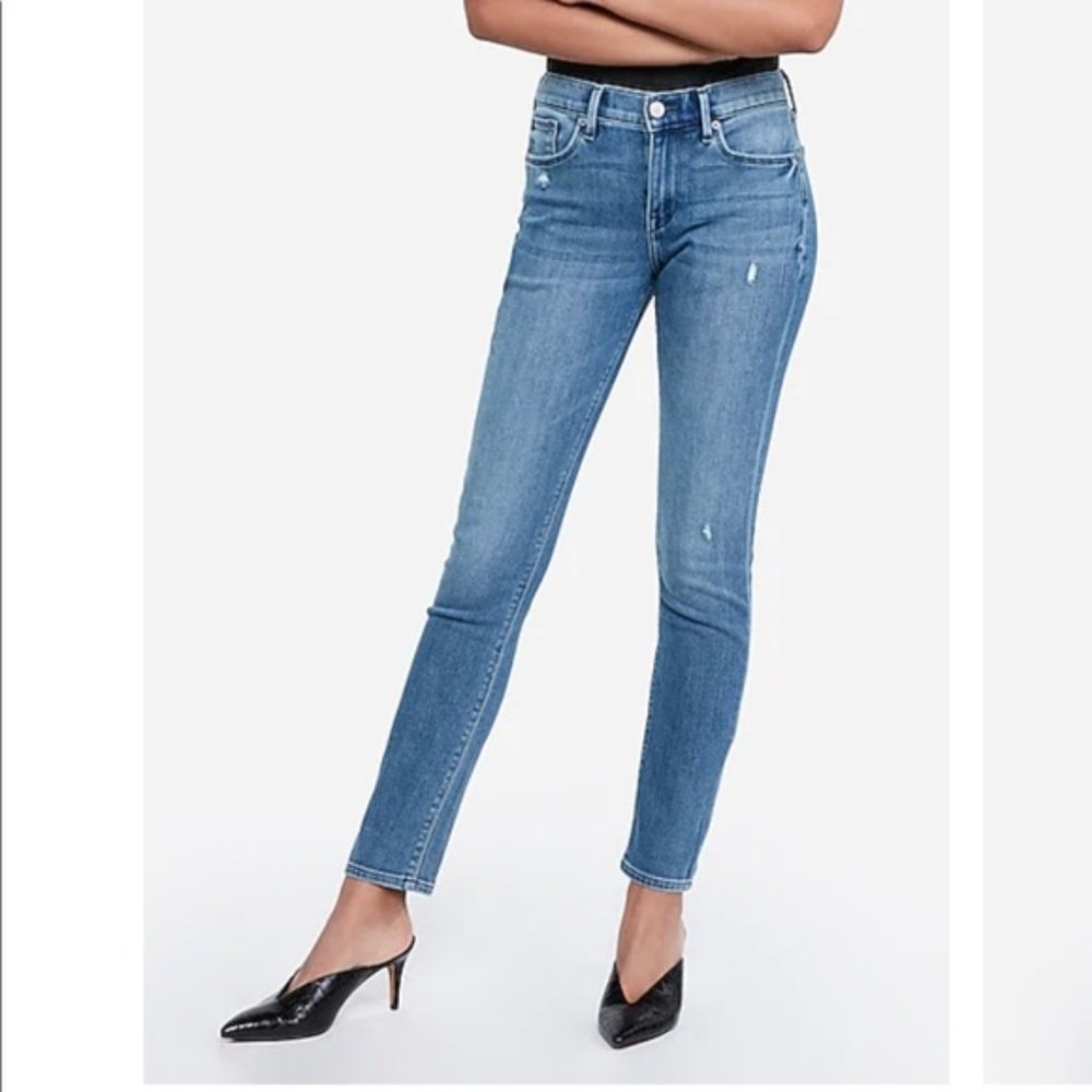 Express Cozy Fleece Mid Rise Legging Jean